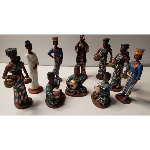 African Figurines (10 Pieces) - Picture 2 of 7